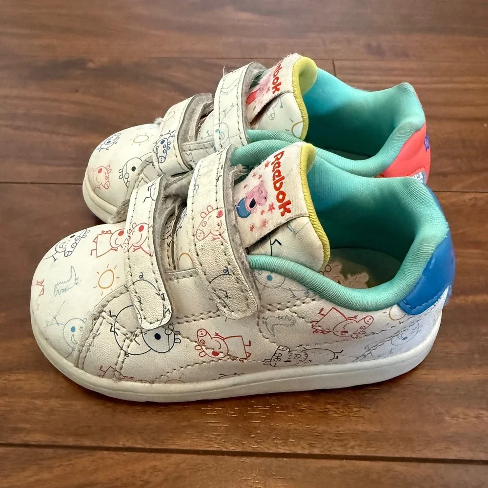 Reebok Kids Baby‎ Toddler Peppa Pig Royal Complete CLN 2 Sneakers White Size 6